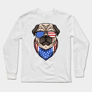 Patriotic Dog Long Sleeve T-Shirt